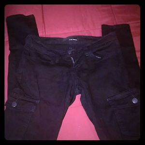 Flying monkey back cargo skinny jeans